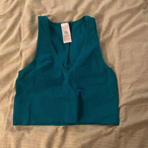 Teal Athleta V-Neck Yoga Bra/Tank Top
